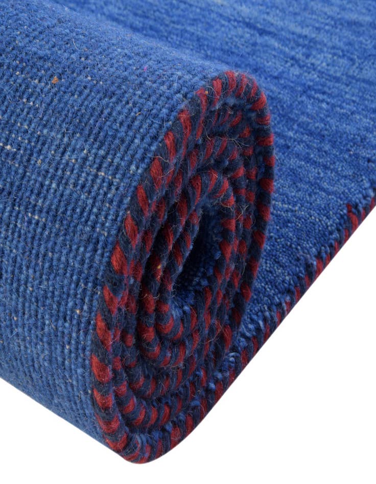 Detail image of 6' 7 x 6' 7  Hand Knotted Solid Gabbeh Wool Round Rug