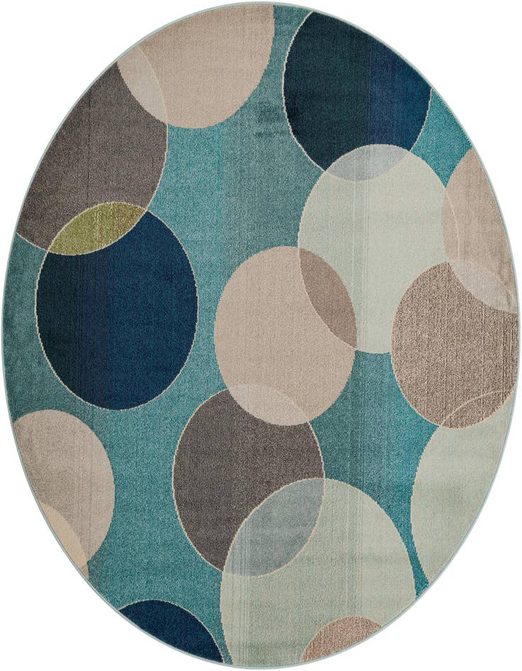 Detail image of 8' x 8' Washable Spectrum Round Rug