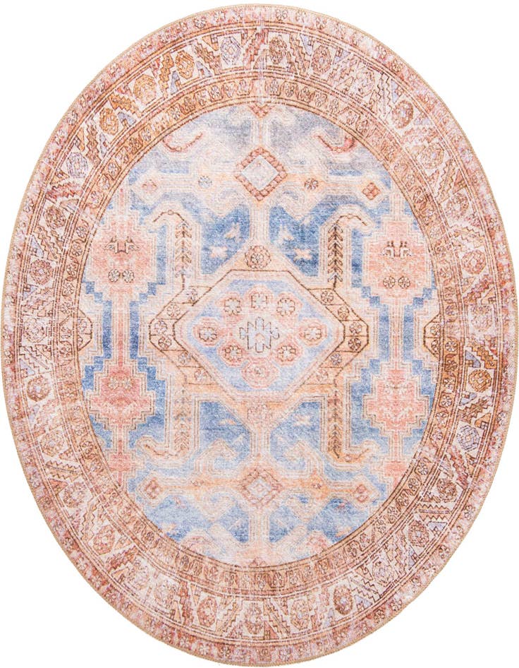 Detail image of 5' x 5' Washable Timeless Round Rug
