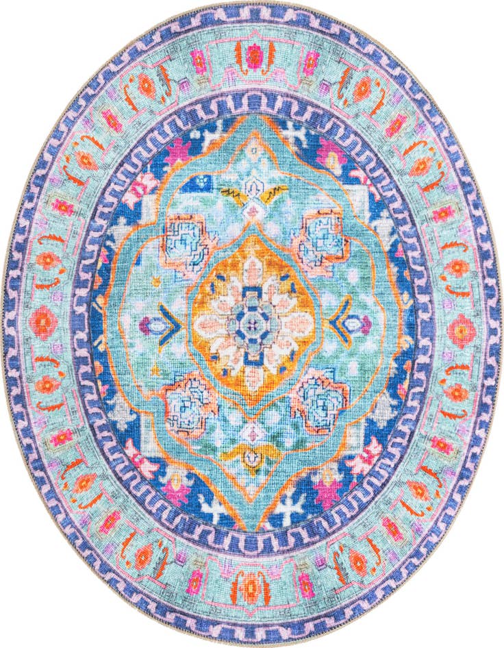 Detail image of 3' 6 x 3' 6 Washable Timeless Round Rug