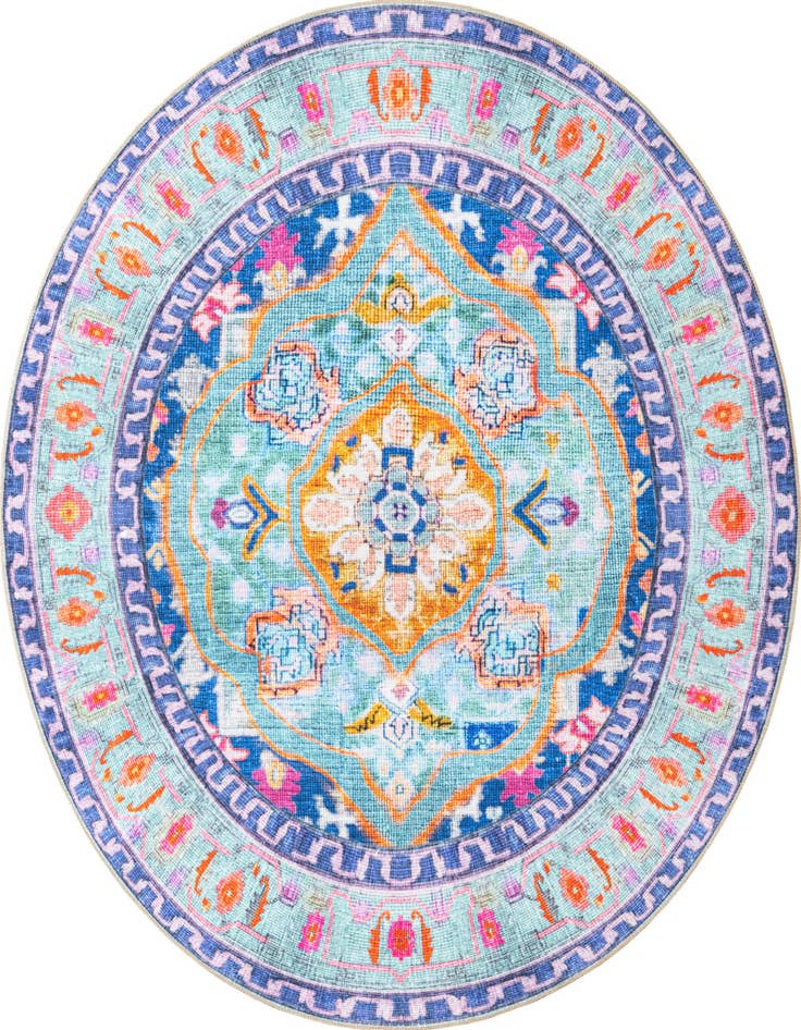 Detail image of 7' 7 x 7' 7 Washable Timeless Round Rug