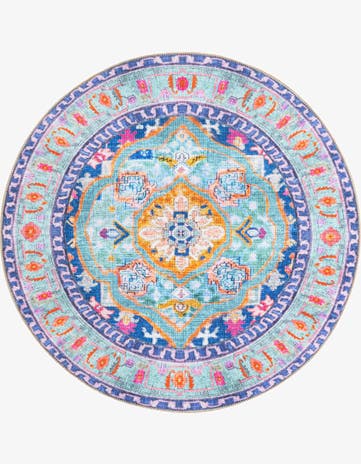 3' 6 x 3' 6 Washable Timeless Round Rug