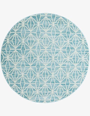 Blue Uptown Fifth Avenue Round Rug