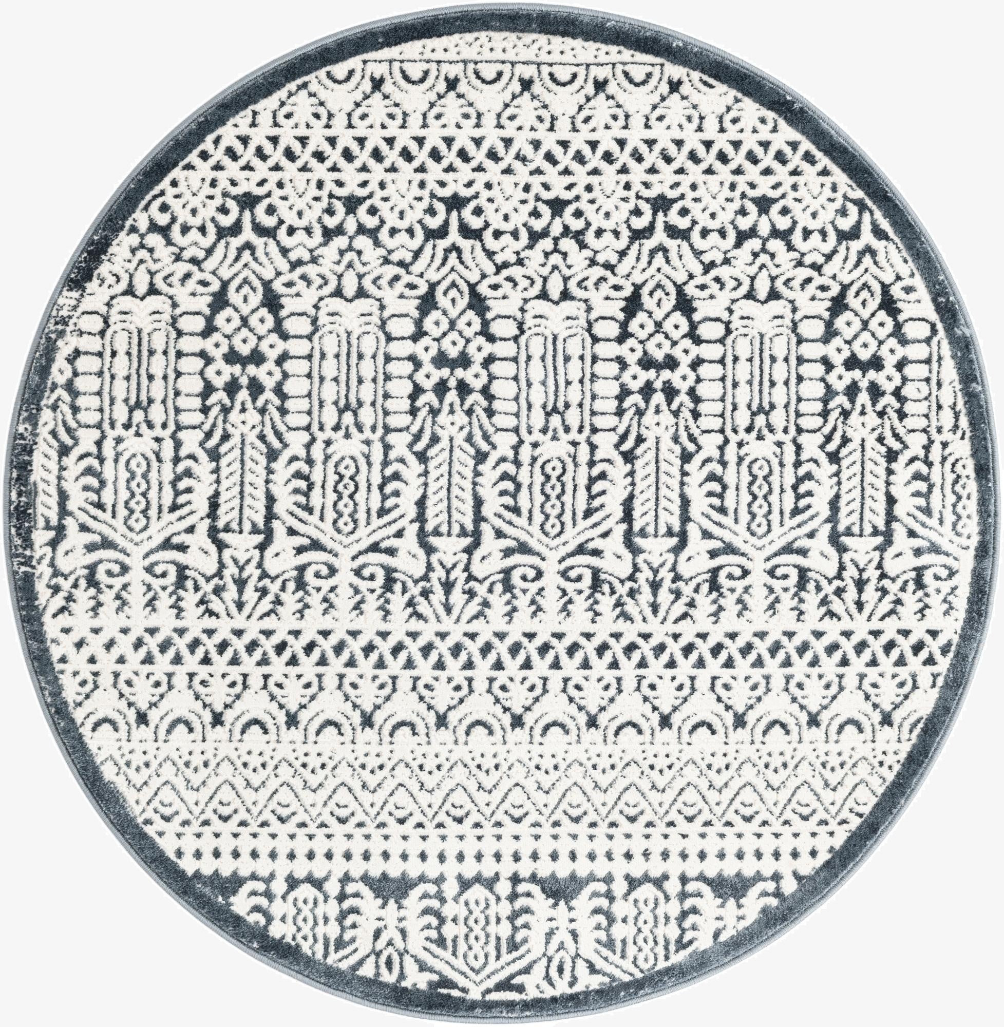 3' 3 x 3' 3 Uptown Cloisters Round Rug