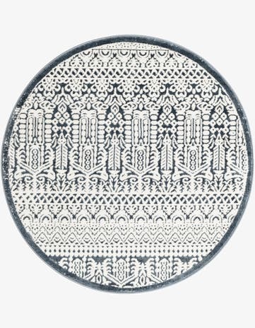 Jill Zarin Blue Uptown Cloisters Round Rug