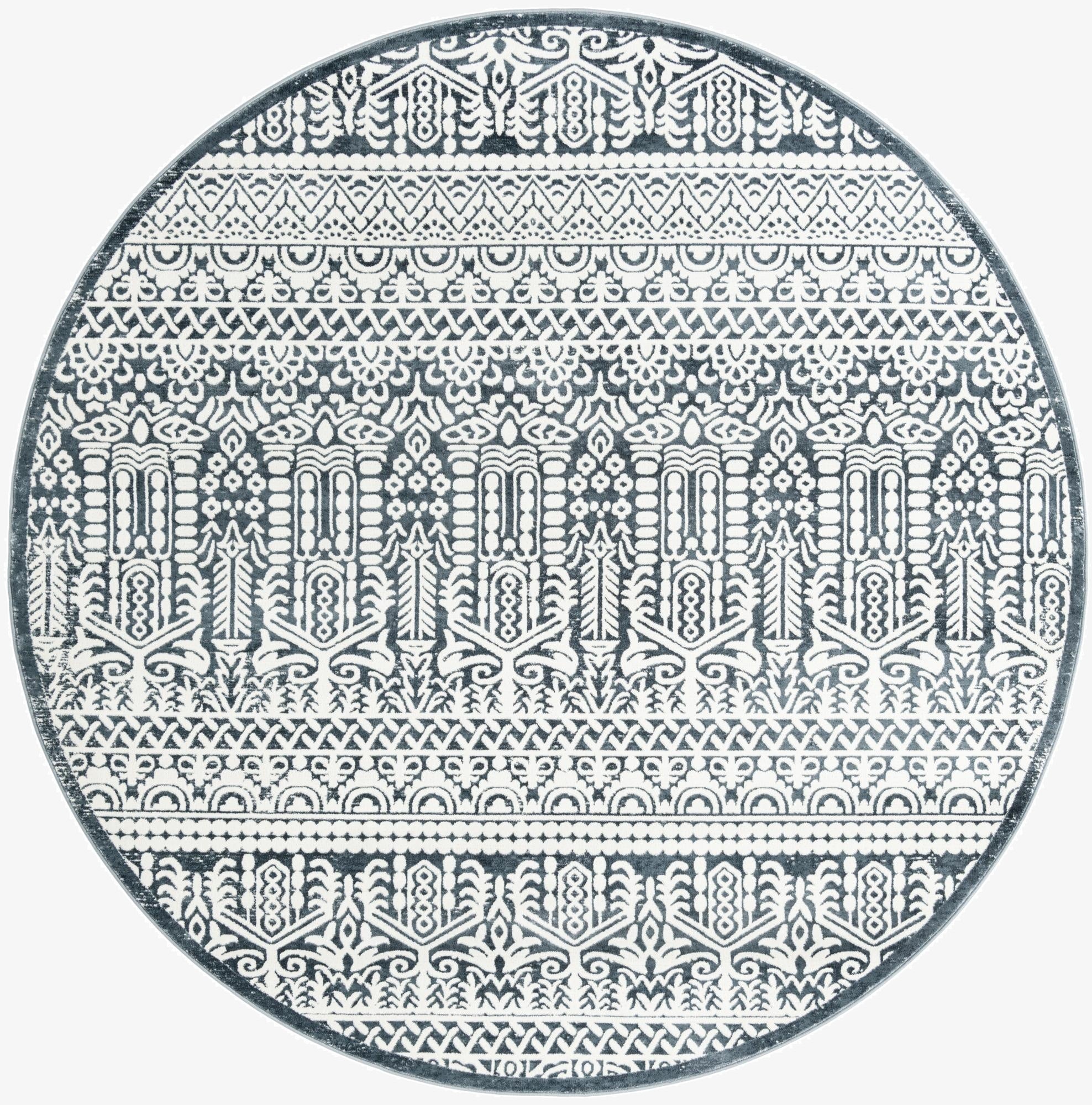 7' 10 x 7' 10 Uptown Cloisters Round Rug