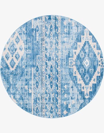 Blue Vega Round Rug