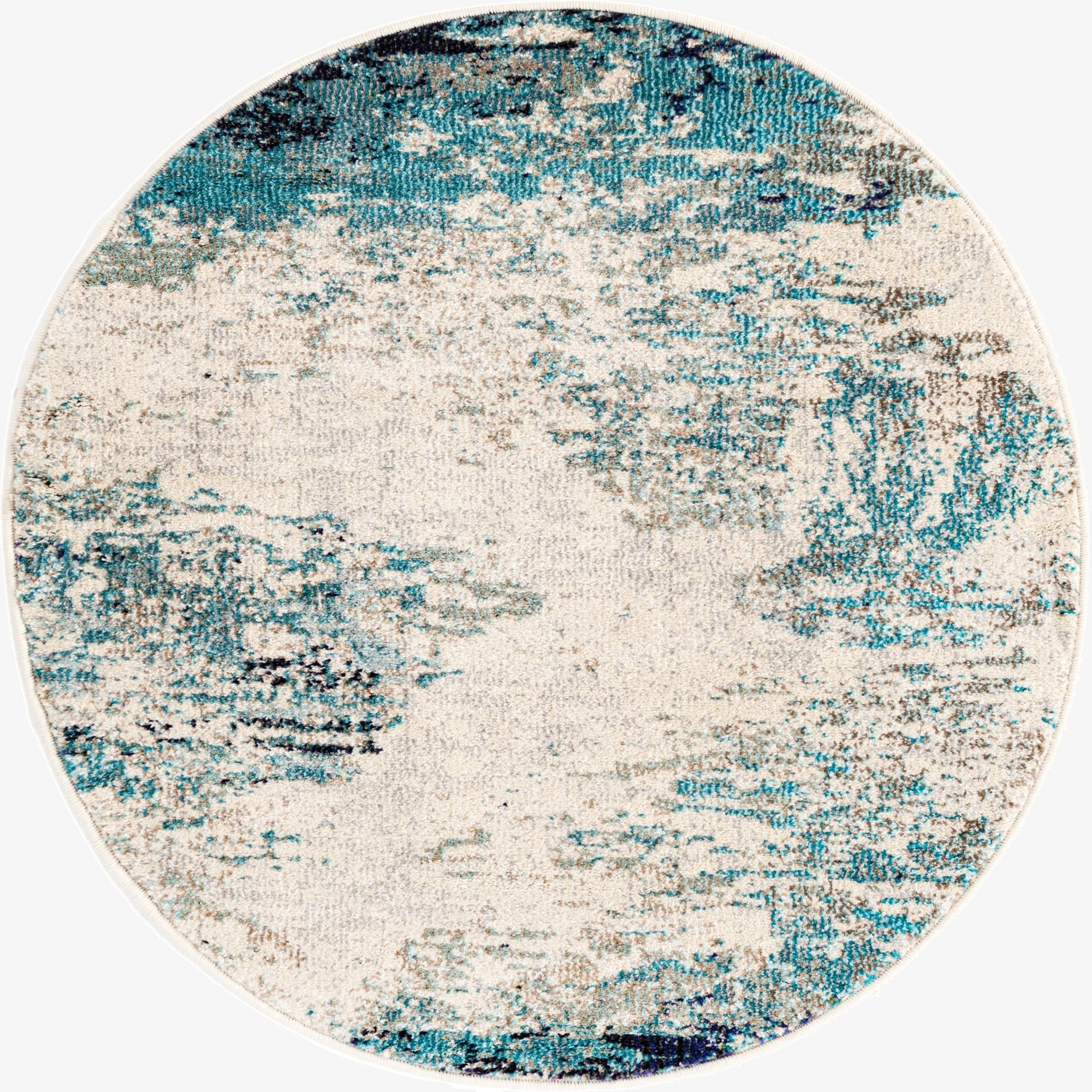 3' 3 x 3' 3  Washable Vivid Round Rug