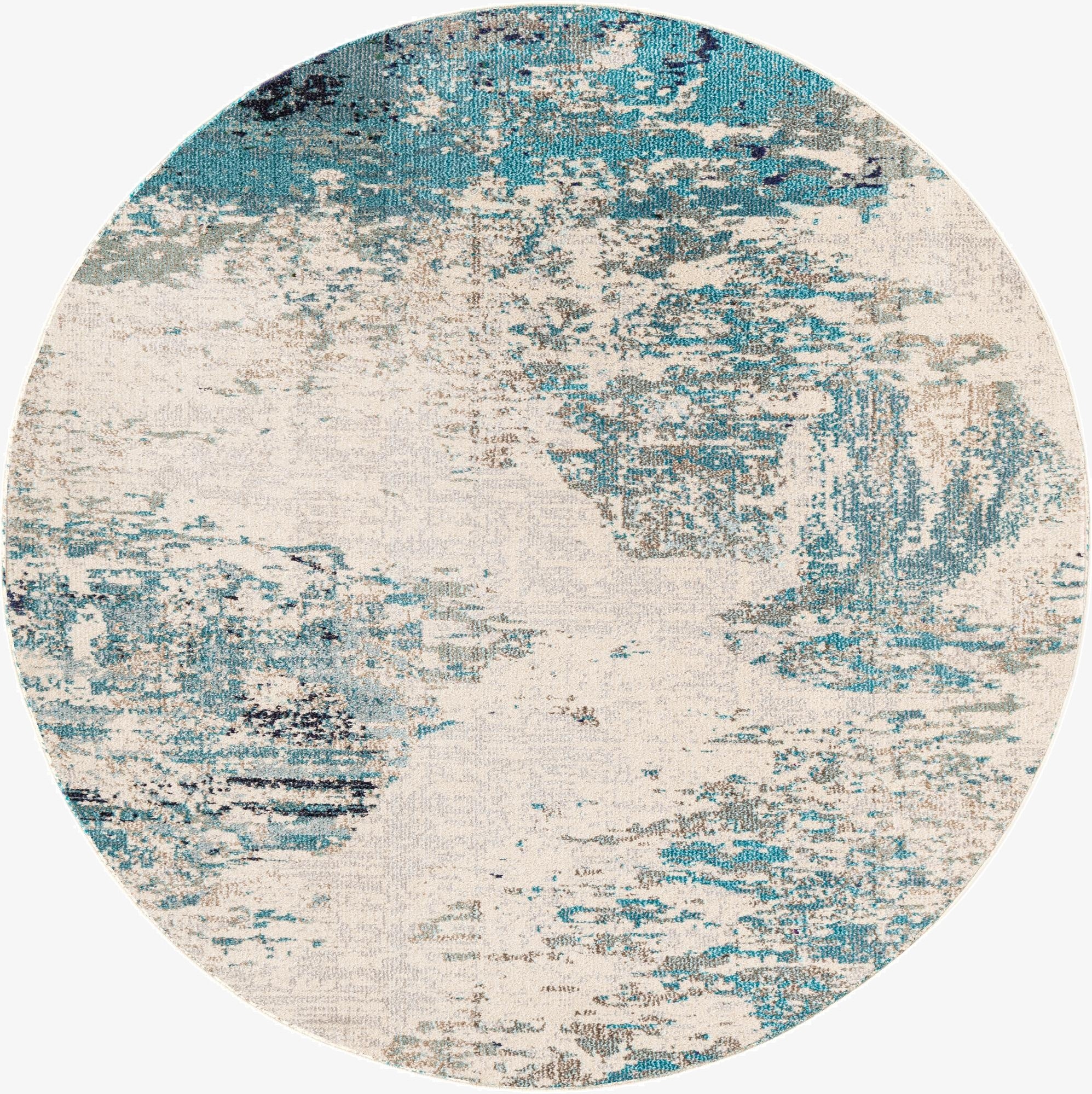 7' x 7'  Washable Vivid Round Rug