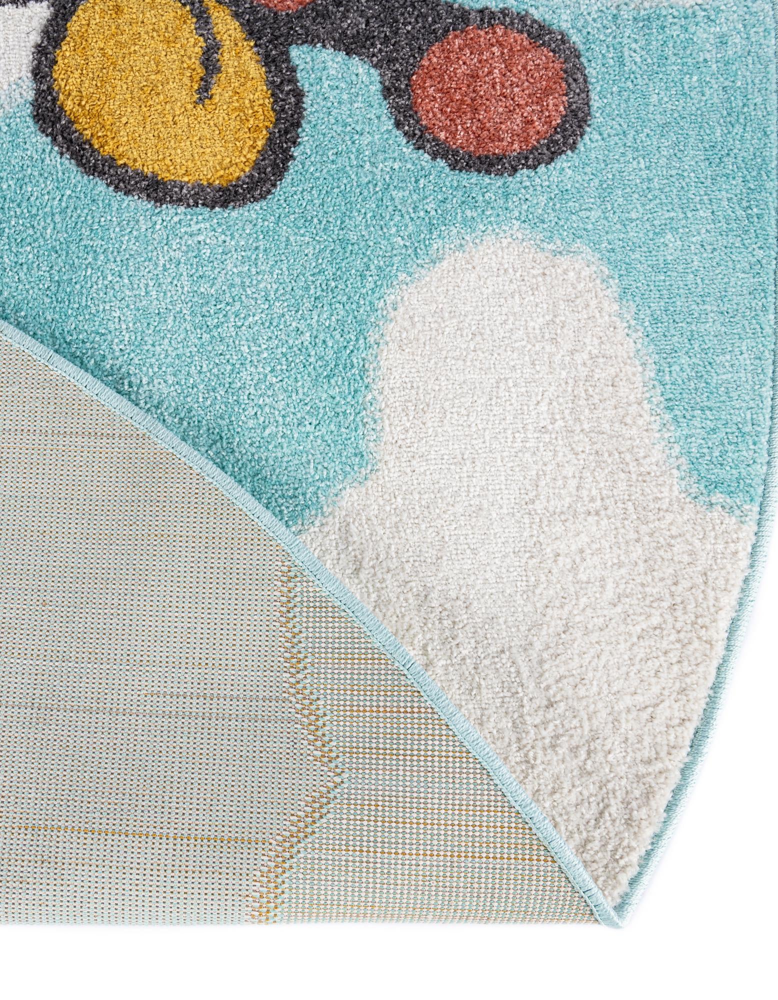7' 10 x 7' 10 Giraffe Whimsy Kids Round Rug