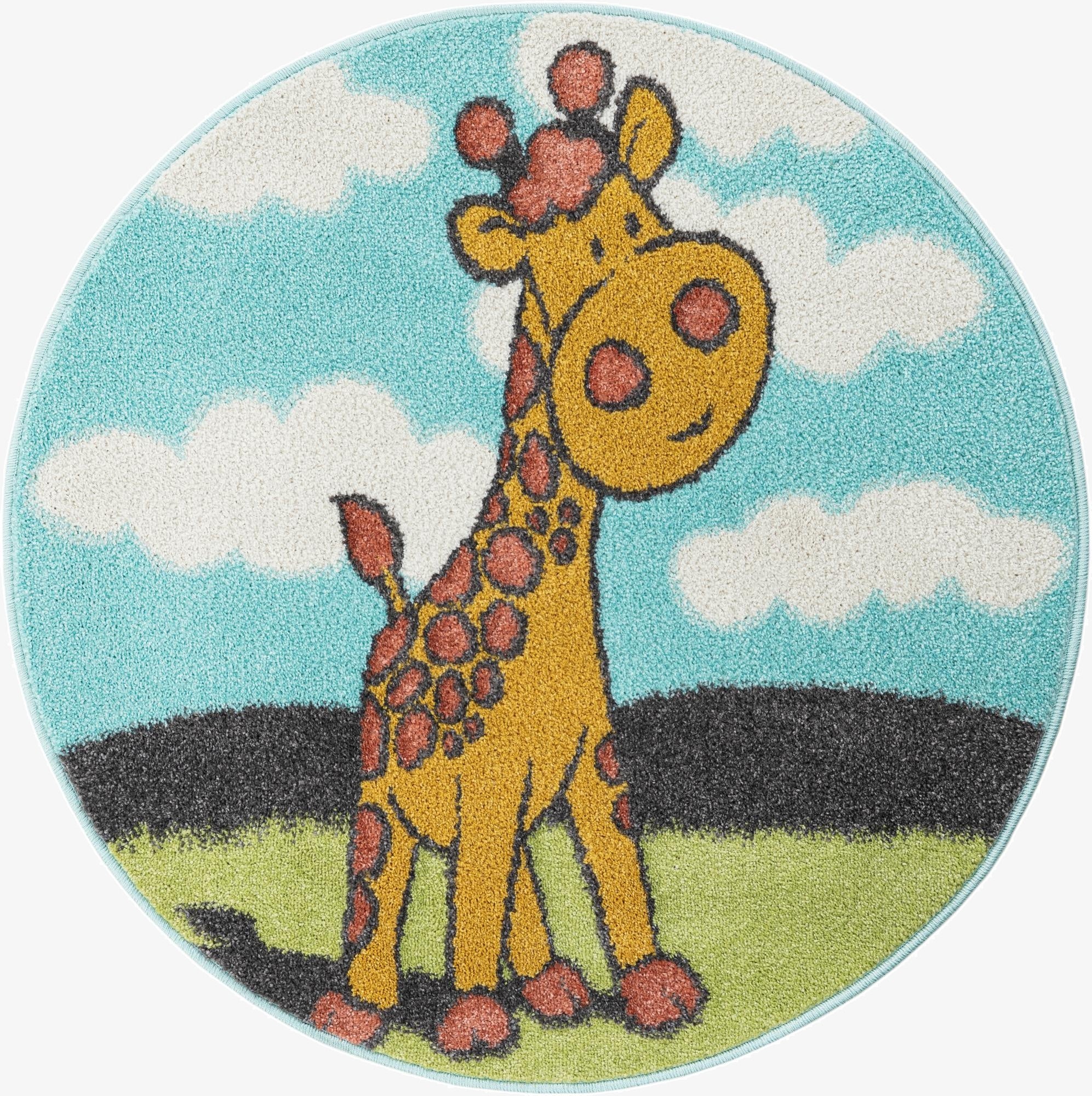 Primary image 3' 3 x 3' 3 Giraffe Whimsy Kids Round Rug