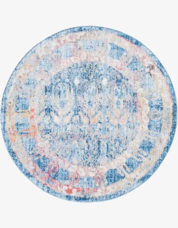 Blue Williamsburg Round Rug