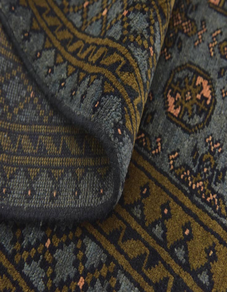 Detail image of 3' 5 x 6' 5 Hand Knotted Afghan Akhche Wool Runner Rug