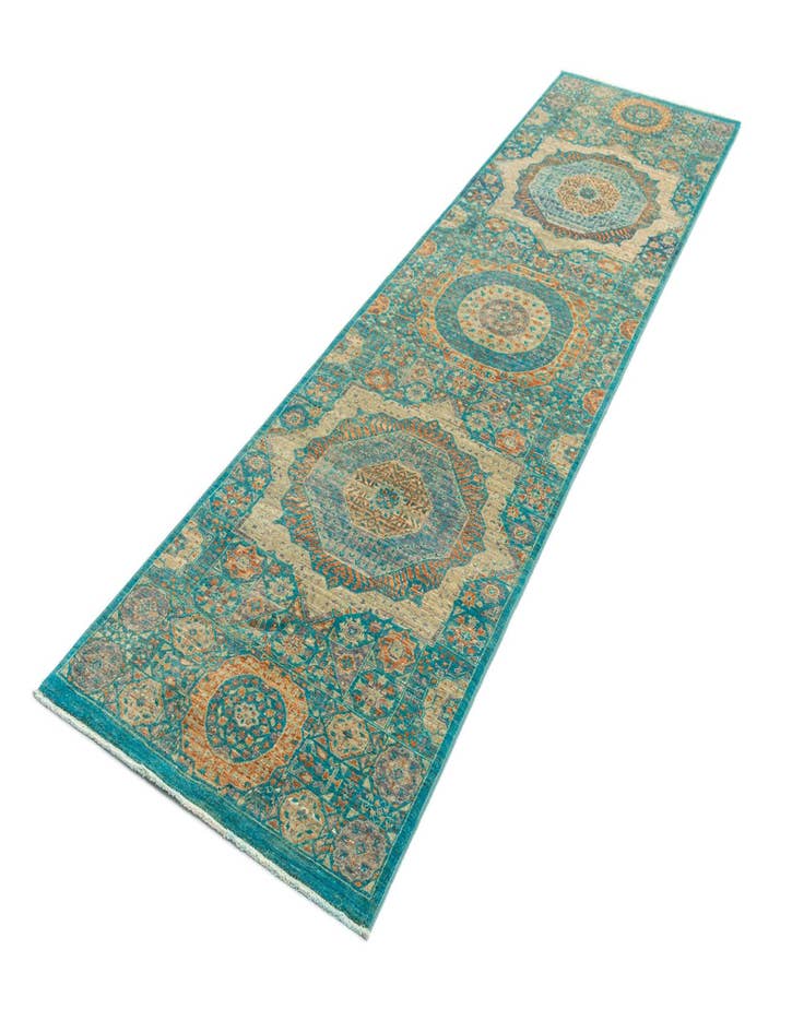 Detail image of 2' 7 x 9' 10 Amina Wool Runner Rug