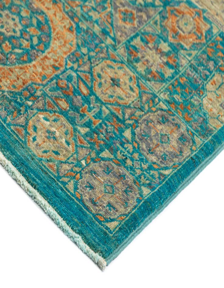 Detail image of 2' 7 x 9' 10 Amina Wool Runner Rug