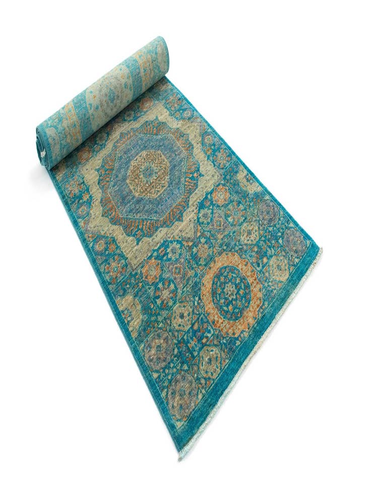 Detail image of 2' 7 x 9' 9 Amina Wool Runner Rug