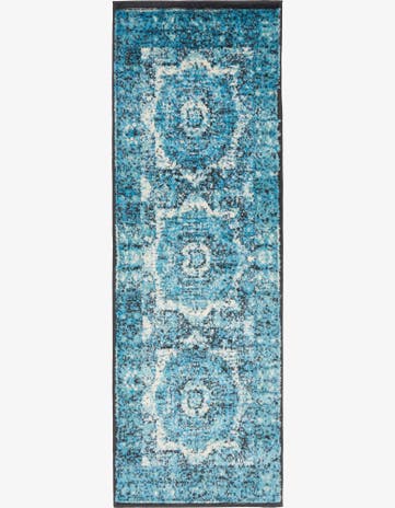 Blue Ankara Runner Rug