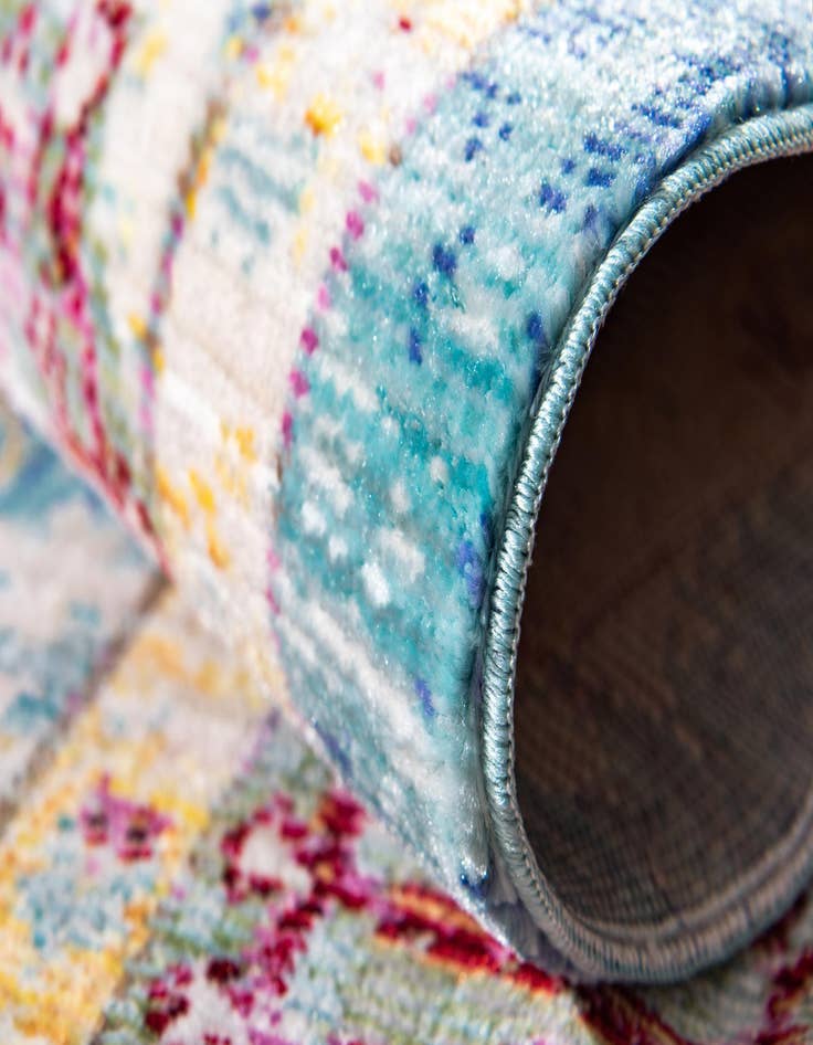 Detail image of 2' 7 x 9' 10 Aqua Runner Rug