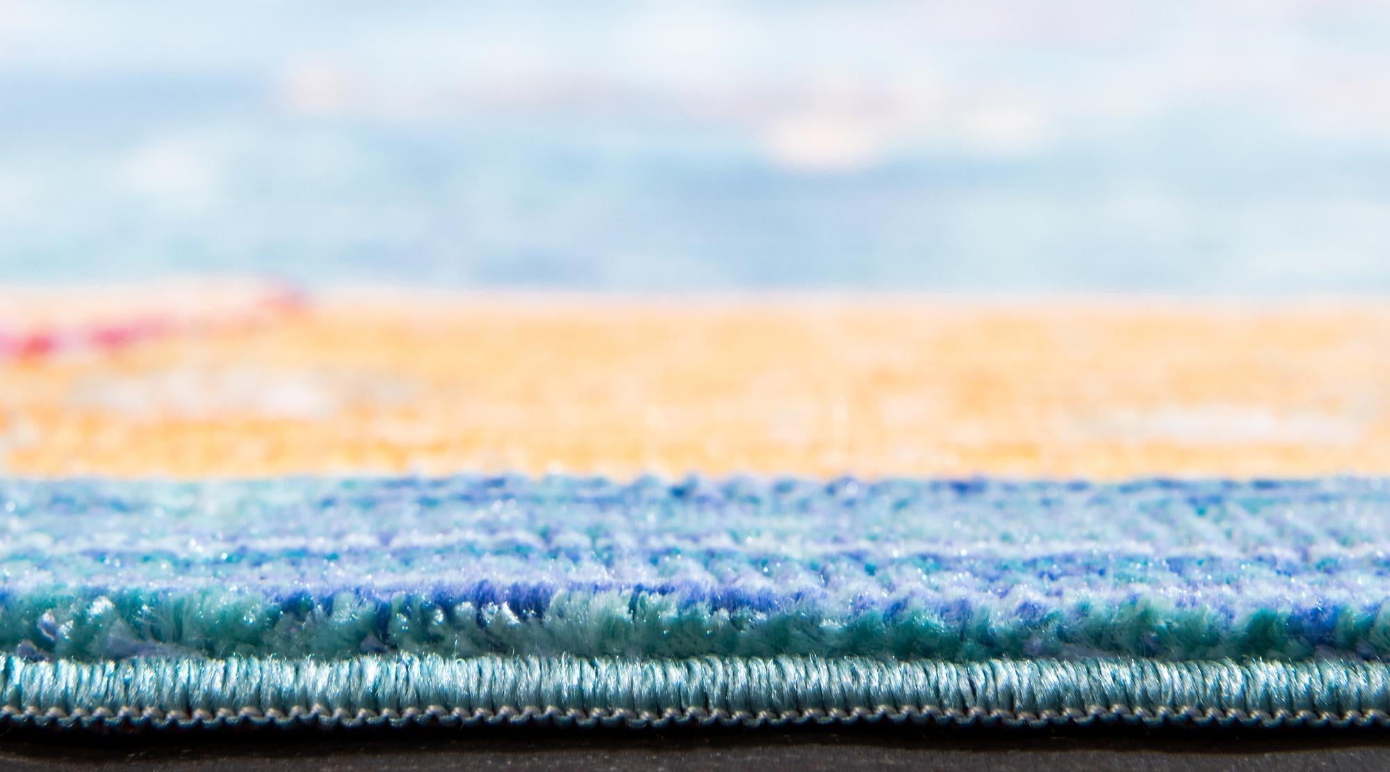 2' 7 x 9' 10 Aqua Runner Rug