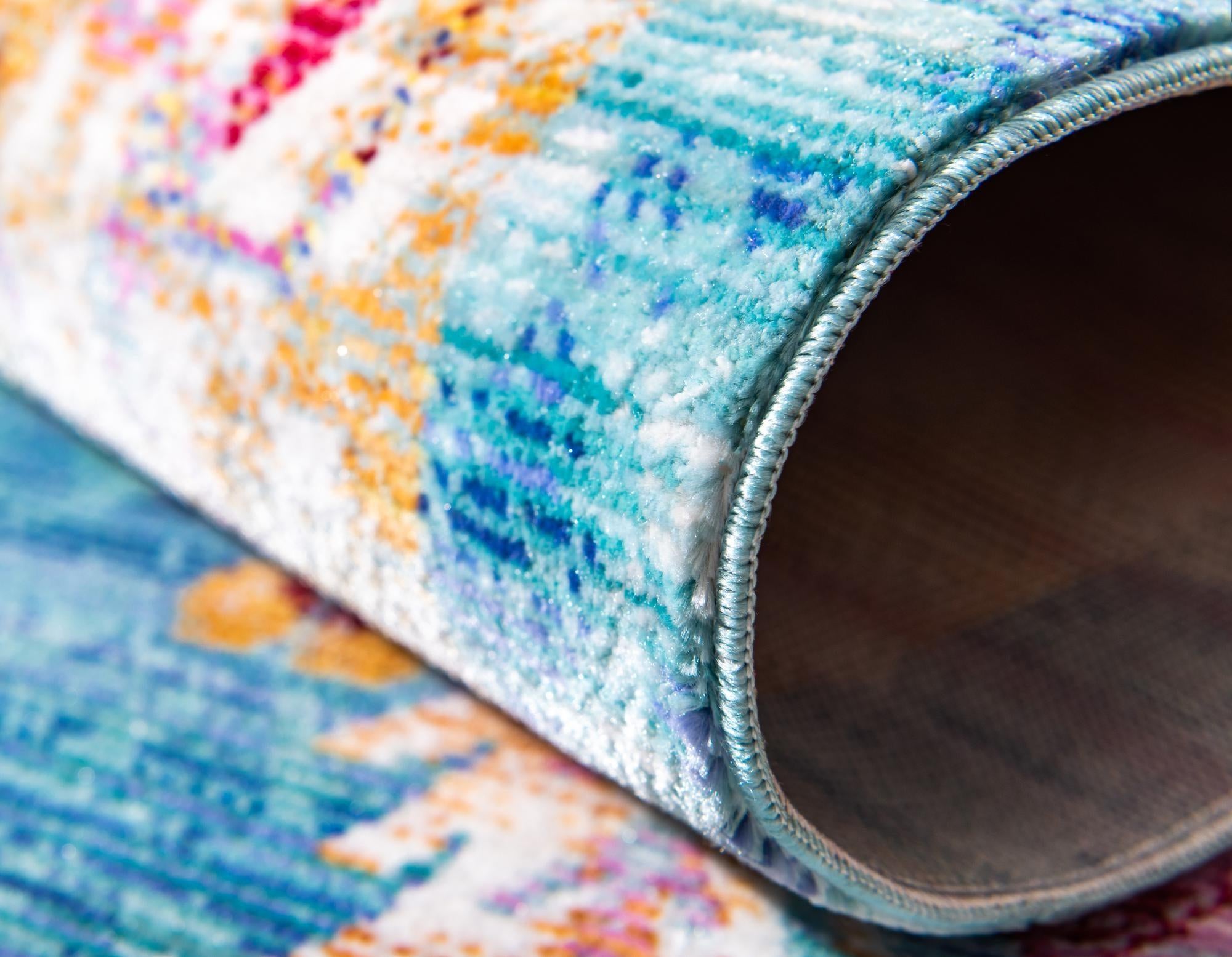 2' 7 x 9' 10 Aqua Runner Rug