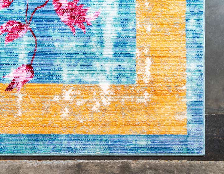 2' 7 x 9' 10 Aqua Runner Rug