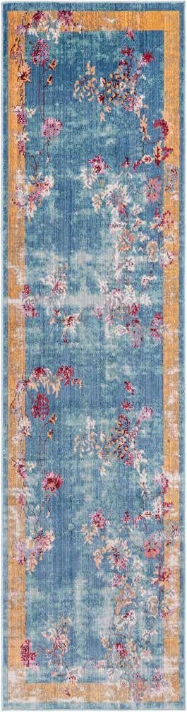 2' 7 x 9' 10 Aqua Runner Rug