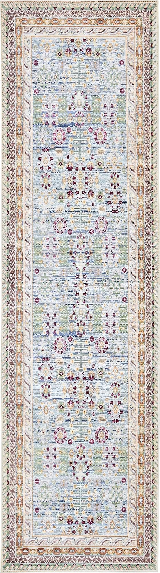 2' 7 x 9' 10 Aqua Runner Rug