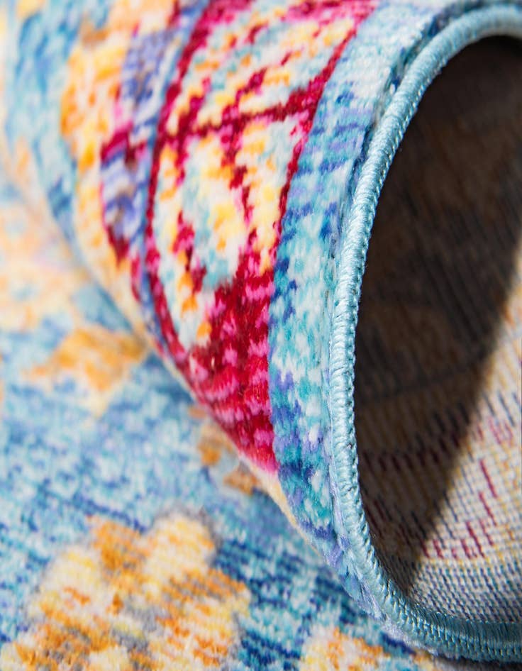 Detail image of 2' 7 x 9' 10 Aqua Runner Rug