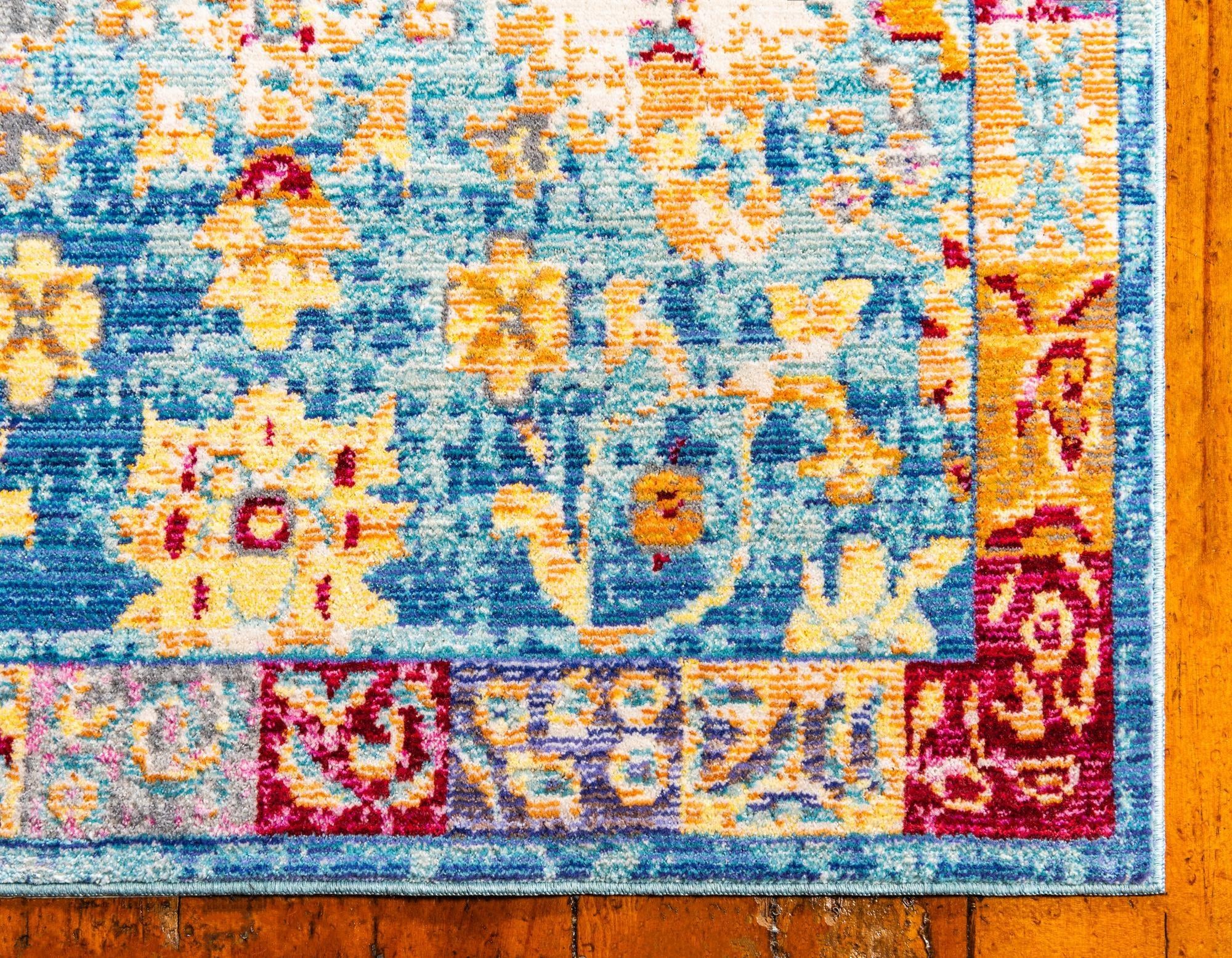 2' 7 x 9' 10 Aqua Runner Rug