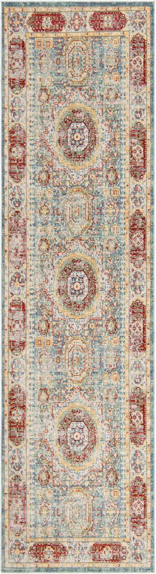 2' 7 x 9' 10 Aqua Runner Rug