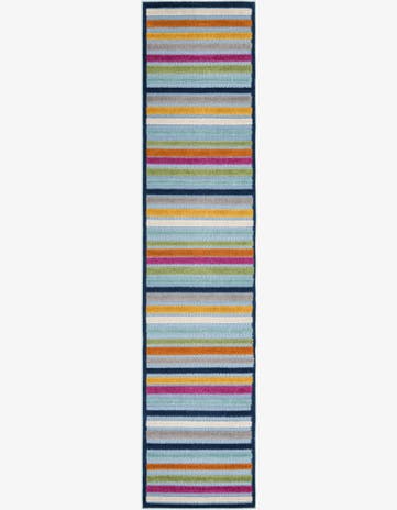 Blue Easy-Clean Aruba Indoor / Outdoor Runner Rug