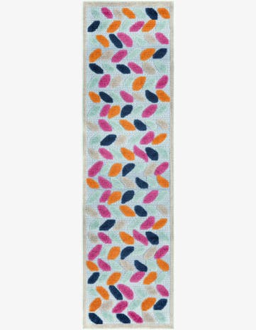 Blue Easy-Clean Aruba Indoor / Outdoor Runner Rug