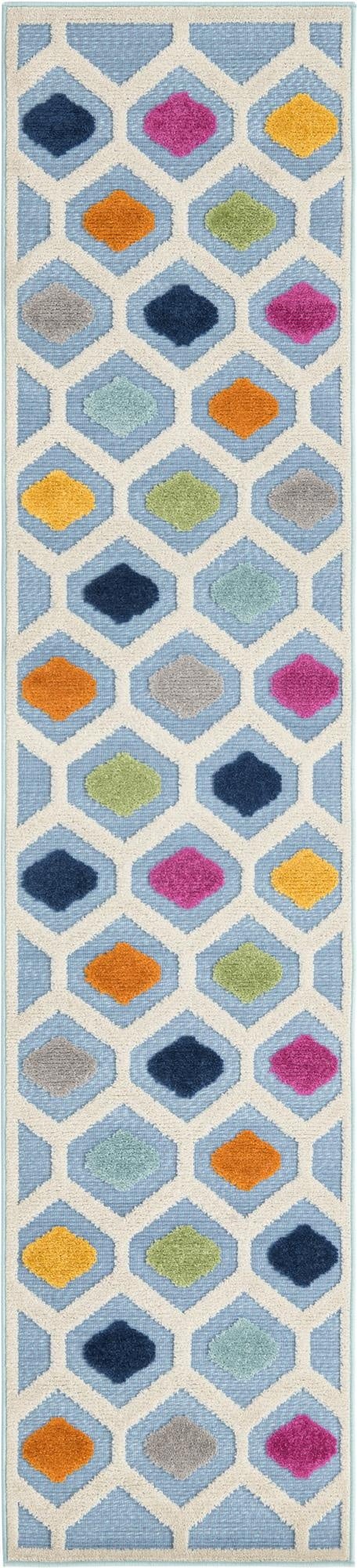 2' x 10'  Washable Aruba Indoor / Outdoor Runner Rug