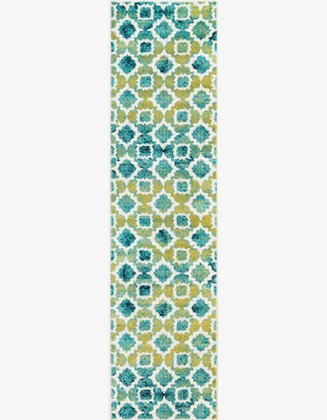 Blue Azalea Runner Rug