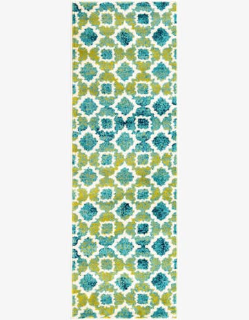 Blue Azalea Runner Rug