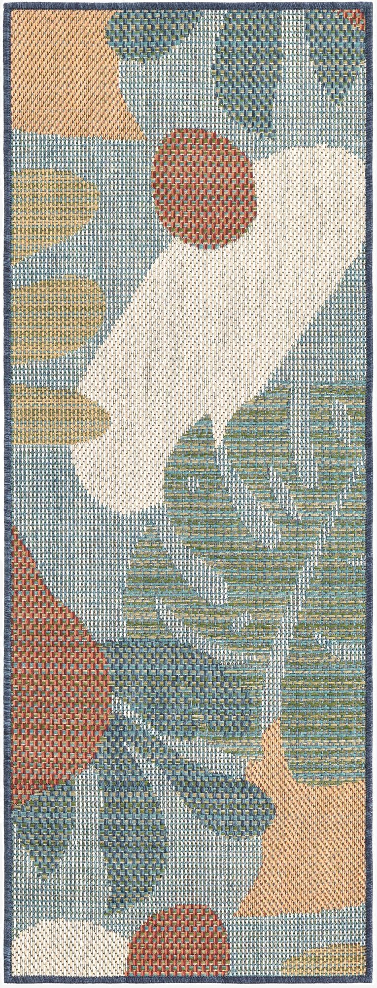 2' x 5' 1  Washable Baja Indoor / Outdoor Runner Rug