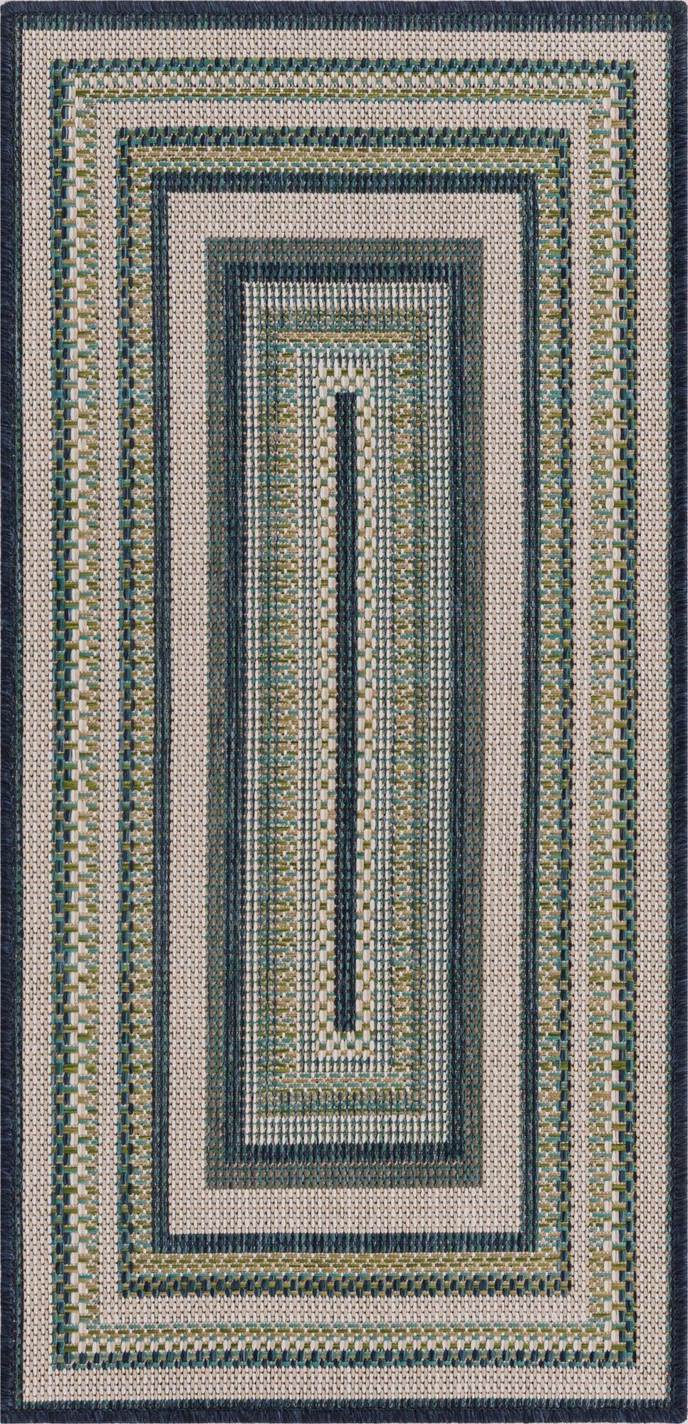 Primary image 2' x 4'  Washable Baja Indoor / Outdoor Runner Rug