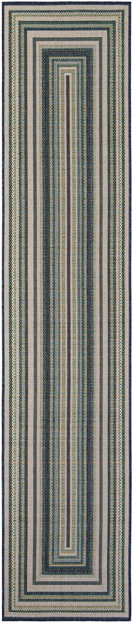 Primary image 2' 7 x 12'  Washable Baja Indoor / Outdoor Runner Rug