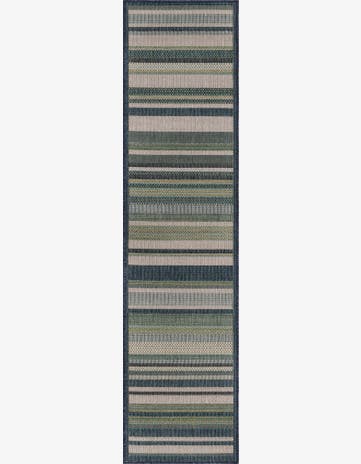 Blue Easy-Clean Baja Indoor / Outdoor Runner Rug