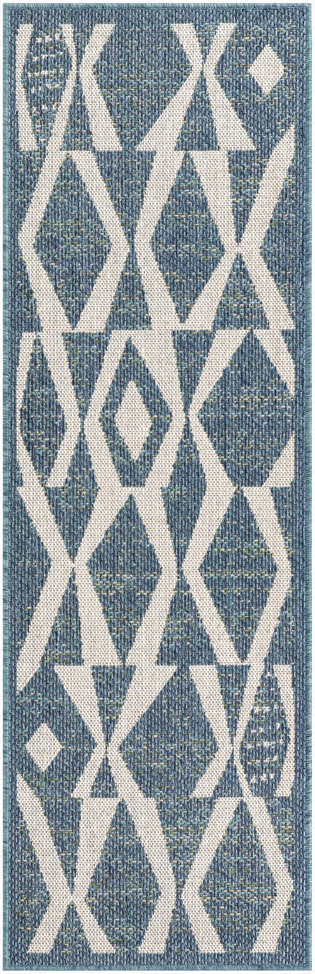 2' x 6' 1  Washable Baja Indoor / Outdoor Runner Rug