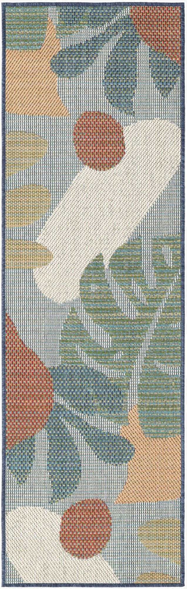 2' x 6' 1  Washable Baja Indoor / Outdoor Runner Rug