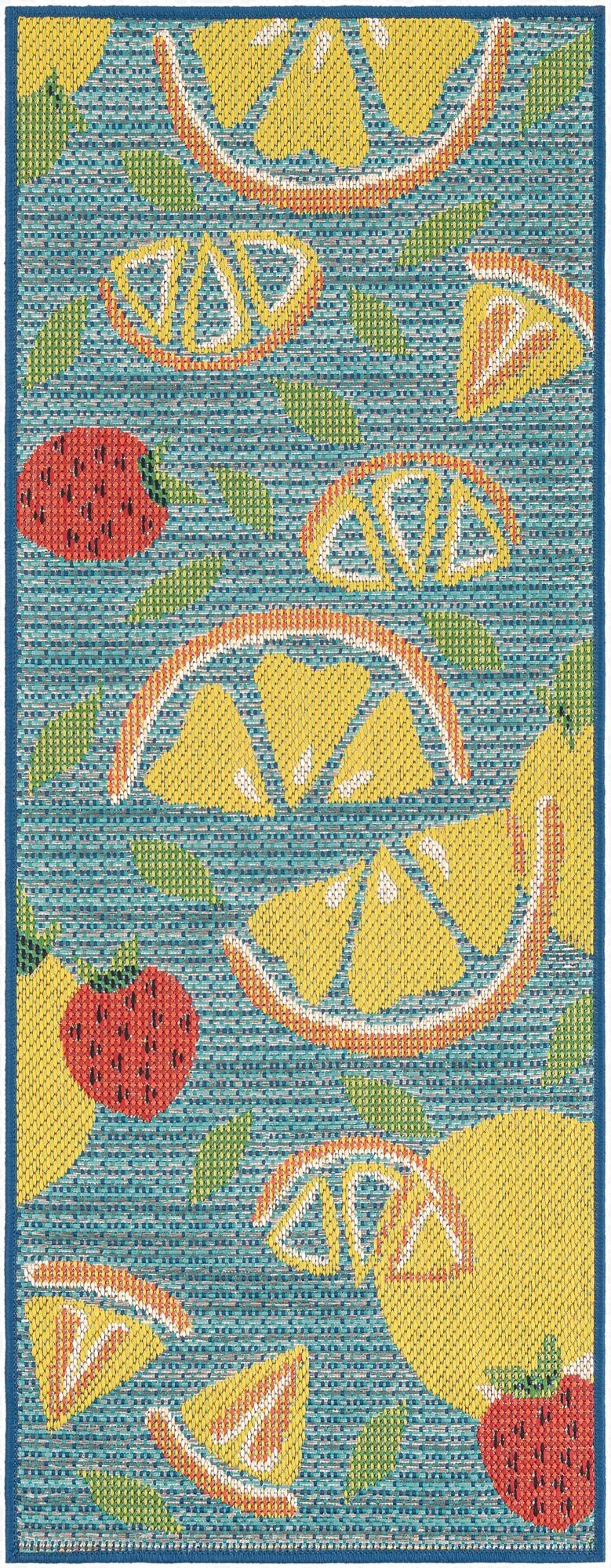 2' x 5' 1  Washable Baja Indoor / Outdoor Runner Rug