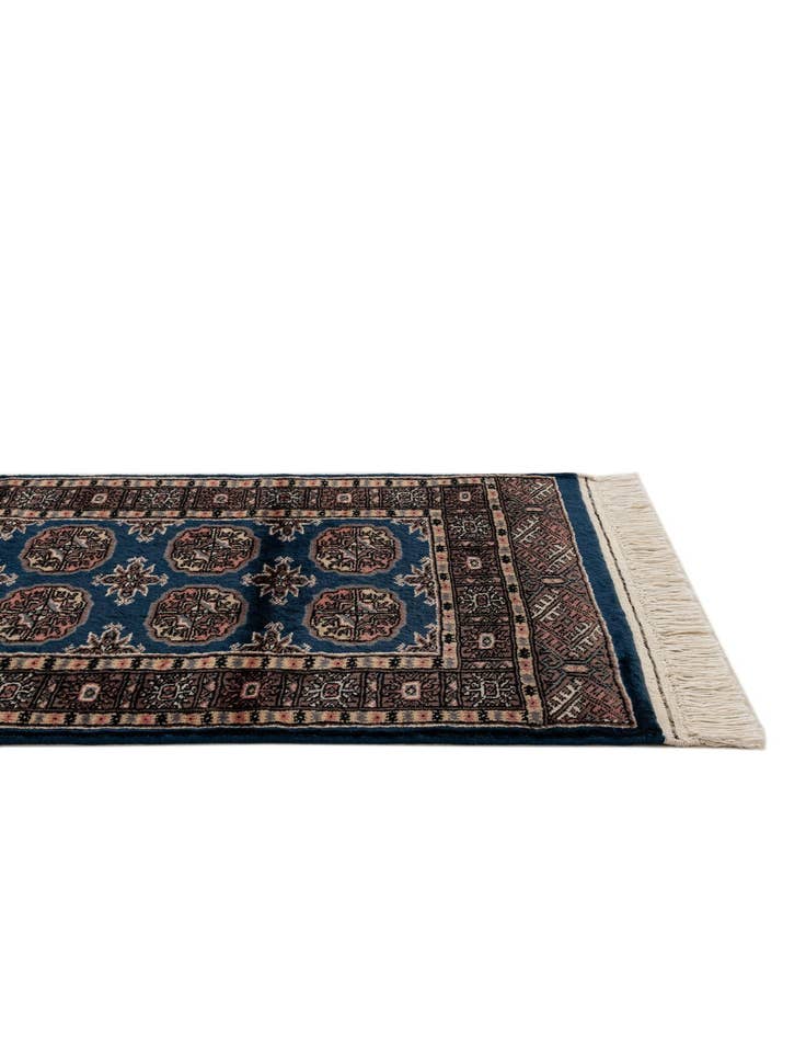 Detail image of 2' 2 x 6' 2  Hand Knotted Bokhara Oriental Wool Runner Rug