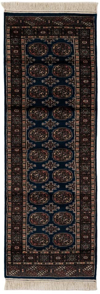 Detail image of 2' 2 x 6' 2 Hand Knotted Bokhara Oriental Wool Runner Rug
