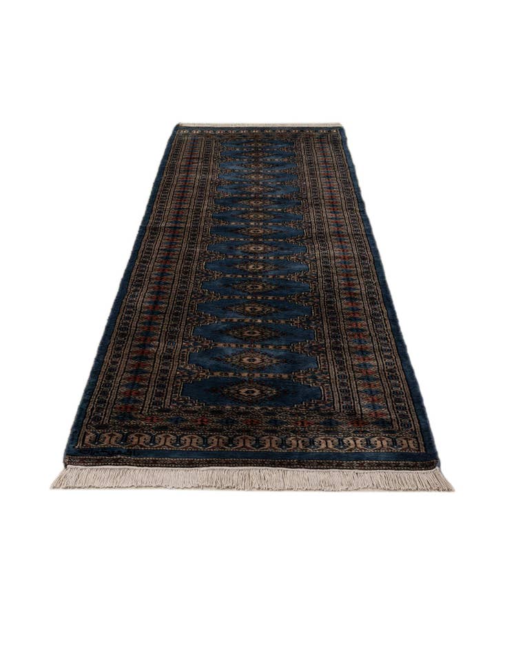 Detail image of 2' 8 x 8' 10 Hand Knotted Bokhara Oriental Wool Runner Rug