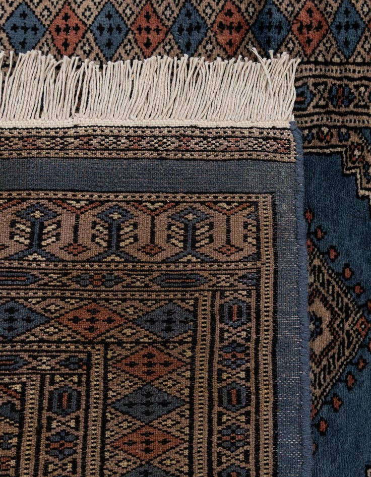 Detail image of 2' 8 x 8' 10  Hand Knotted Bokhara Oriental Wool Runner Rug