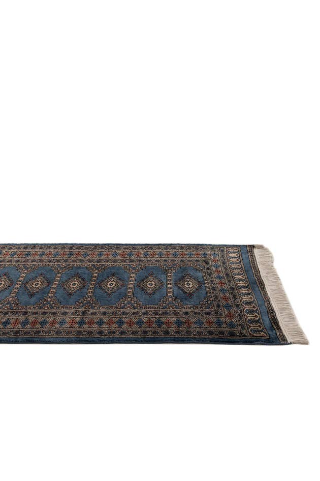 Detail image of 2' 8 x 8' 10 Hand Knotted Bokhara Oriental Wool Runner Rug