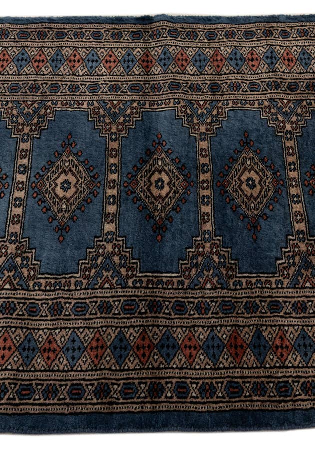 Detail image of 2' 8 x 8' 10 Hand Knotted Bokhara Oriental Wool Runner Rug