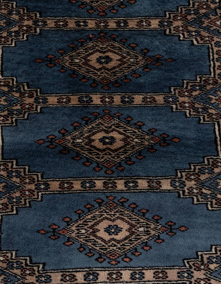 Detail image of 2' 8 x 8' 10  Hand Knotted Bokhara Oriental Wool Runner Rug