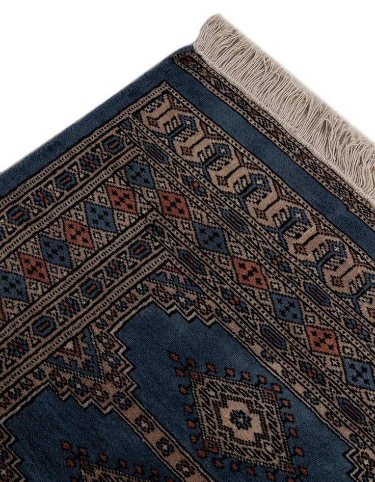 Detail image of 2' 8 x 8' 10  Hand Knotted Bokhara Oriental Wool Runner Rug